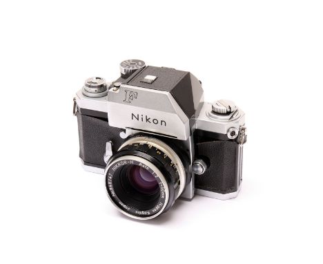 A Nikon F SLR Camera, with Nikkor-H f/2 50mm lens, with various engravings including 'F.S.N.-N/267740 N.A.S.A' Lots 69 to 108