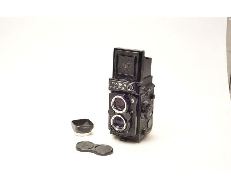 A Yashica Mat-124G TLR Camera, with maker's lens hood