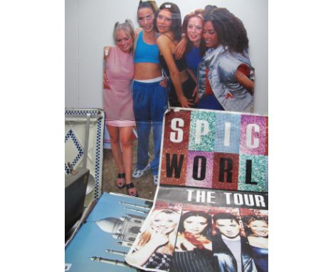 A Collection of Goodyear, Dunlop and Mintex Calendars, mostly 1980's/90's; together with a Spice Girls group shot cut out and