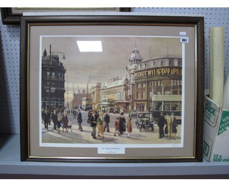 Peter Owen Jones, 'In Town Yesterday', ltd edition colour print, pencil signed, P.O. Jones, 40 x 53cm. 