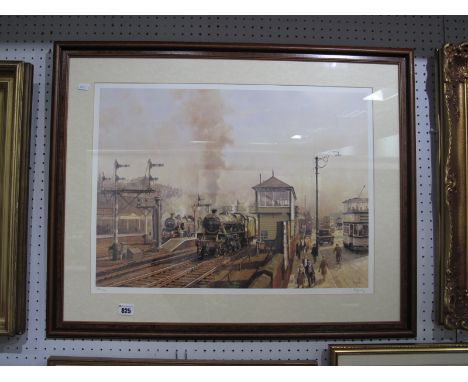 Peter Owen Jones, 'Sheffield North Junction', colour print, pencil signed, P.O. Jones, 40.5 x 55.5cm.
