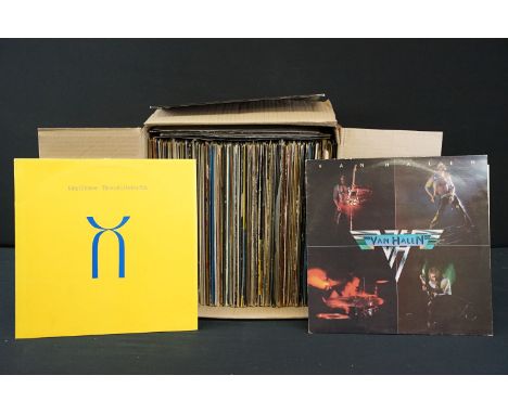 Vinyl - Over 90 mainly Rock &amp; Pop LPs and 8 12" singles to include Samson, Van Halen, King Crimson, Groundhogs, Woodstock