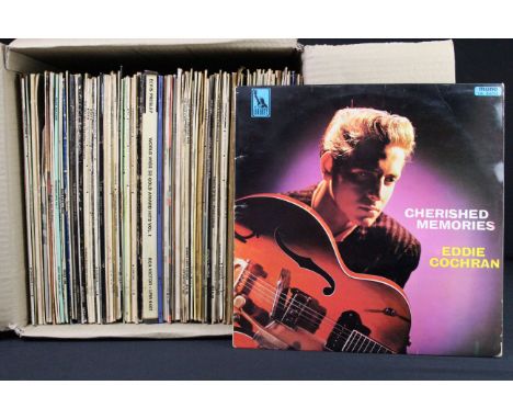 Vinyl - Over 80 Rock N Roll / Rockabilly LPs to include Eddie Cochran, Gene Vincent, Elvis Presley, Johnny Burnette, Billy Fu
