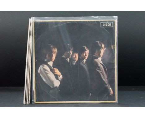 Vinyl - 5 1960s original pressing LPs to include Rolling Stones x 4 (self titled, No. 2, Aftermath, Around And Around), The A