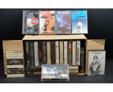 25 cassettes to include Led Zeppelin, Jeff Beck, The Rolling Stones, The Jimi Hendrix Experience, The Vibrators, Queen, Thund