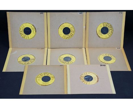 Vinyl - 8 Rockabilly / Rock ’N’ Roll Sun Records 7” singles to include: Ray Harris – Greenback Dollar, Watch And Chain (272),