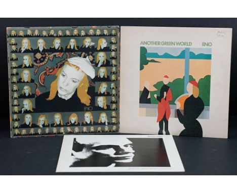 Vinyl - 3 Brian Eno UK first pressing LPs to include Another Green World, Taking Tiger Mountain, Before And After Science. Vg