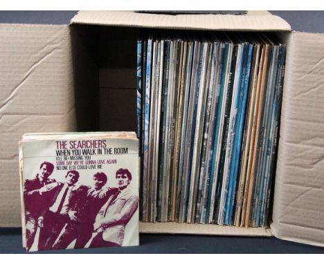Vinyl - 55 Rock &amp; Pop LPs and 20 7" singles to include The Doors (Morrison Hotel original UK pressing), Van Der Graaf Gen