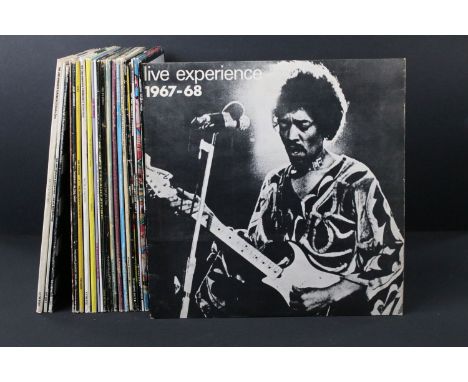 Vinyl - 23 Jimi Hendrix LPs spanning his career including 2 private pressings. Sleeves at least Vg overall, vinyl at least Vg
