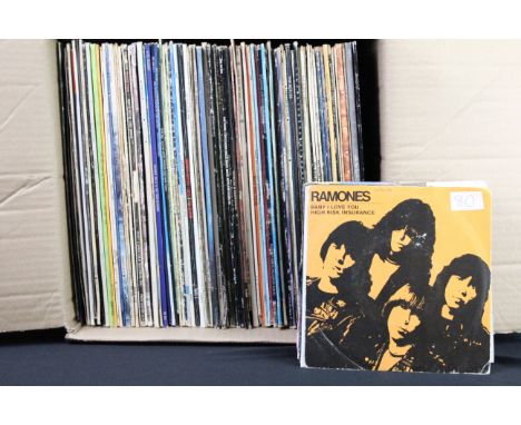 Vinyl - Over 75 Rock &amp; Pop LPs and 20 7" singles to include Blondie, Genesis, The Byrds, Bad Company, Ry Cooder, Fairport