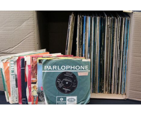 Vinyl - Over 55 rock &amp; Pop LPs &amp; 15 7" singles to include The Beatles (Abbey Road LP, 3 singles, 1 EP), Frank Zappa, 