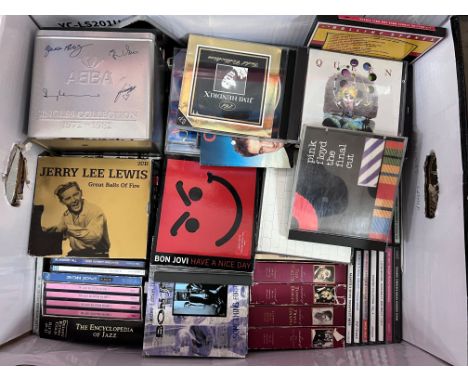 Over 120 CDs / CD box sets to include Abba Singles Collection 72-82 (ltd edition tin), David Bowie, Jimi Hendrix, Bon Jovi, D