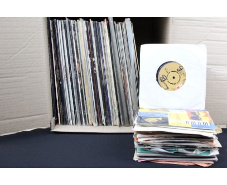 Vinyl - Over 60 Rock &amp; Pop LPs and approx 40 7" singles to include Love, Led Zeppelin (II plum Alantic labels), Traffic x