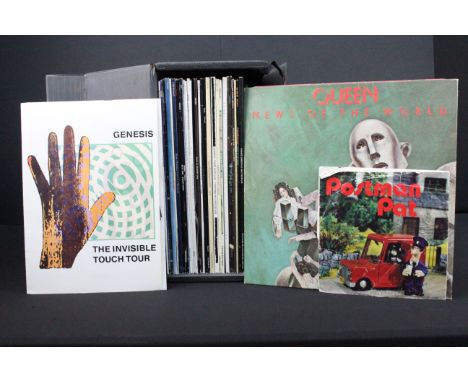 Vinyl - 28 Rock &amp; Pop LPs, 1 12", 1 shaped, 2 7" to include Queen, The Who, Fleetwood Mac x 3, Genesis x 5 (plus a 1987 t