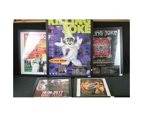 Memorabilia - 5 Killing Joke promo tour posters to include: 1996 German tour and Democracy album promo poster, 90cm x 65cm (f