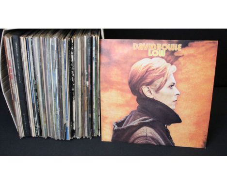 Vinyl - 50 Rock &amp; Pop LPs and 1 box set to include David Bowie x 2, Camel, Yes x 2, Queen, IQ, Roxy Music x 3, Bob Dylan 