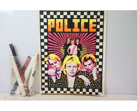 Memorabilia - 8 Punk / New Wave posters to include The Undertones, The Ramones (End Of The Century LP promo), The Police (X3 