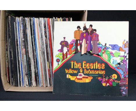 Vinyl - 65 Rock &amp; Pop LPs, 1 box set and 8 12" singles to include The Beatles x 3, Faust, The Rolling Stones, The Strangl
