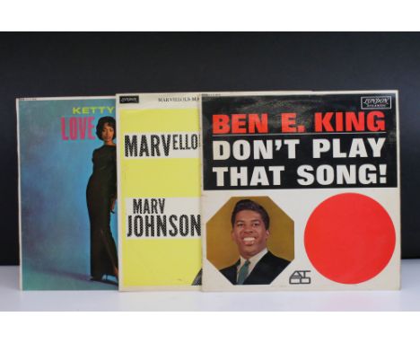 Vinyl - Soul - 3 original UK 1st pressing Soul albums on London Records to include: Ben E. King – Don't Play That Song! (HA-K