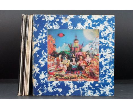 Vinyl - 9 original US pressing Rolling Stones / Mick Jagger LPs to include Satanic Majesties Request (lenticular sleeve, red 