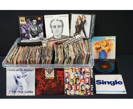 Vinyl - Approx 250 Rock, Punk, Pop 7" singles to include Siouxsie &amp; The Banshees, The Clash, The Stranglers, Madness, Sec