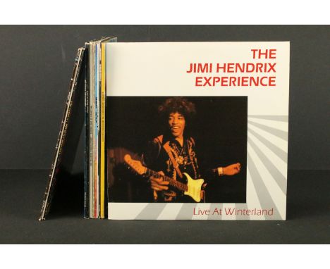 Vinyl - 12 Jimi Hendrix foreign pressing LPs to include Live At Winterland, The Jimi Hendrix Concerts, Band Of Gypsies II, Ex