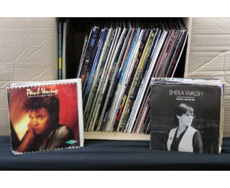 Vinyl - Over 55 rock &amp; Pop LPs, 4 12" singles and over 30 7" singles to include Queen x 6, U2 (5 LPs and 2 12"), Solid Ai