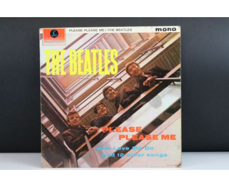 Vinyl - The Beatles Please Please Me promo sample LP on Parlophone Records PMC 1202. Original UK first press with black and g