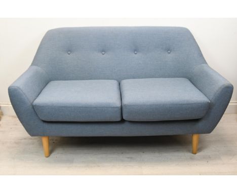 Sofa, contemporary upholstered, in the vintage style. H.79 W.138 D.75 