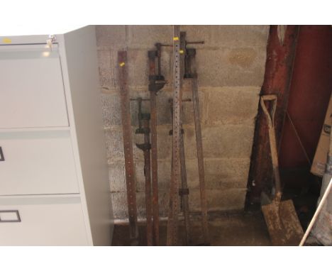A quantity of sash clamps
