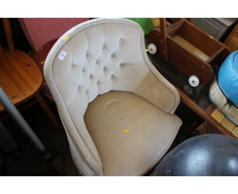 A button back bedroom chair 