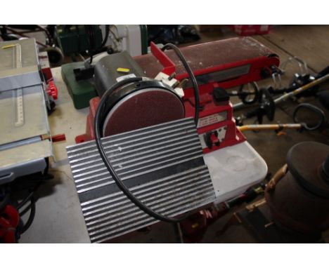 A Sealey bet sander and disc sander 