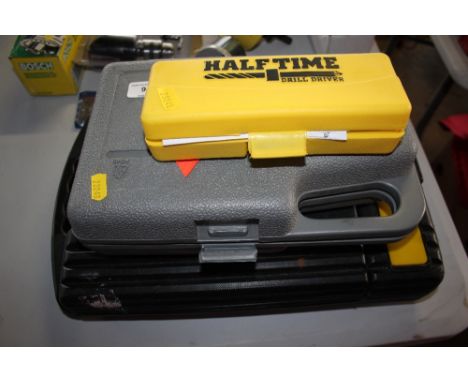 A set of jump leads and a case set of tools 