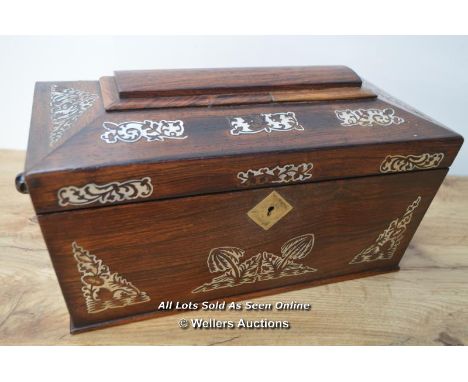 *VICTORIAN INLAID TEA CADDY [LQD215]