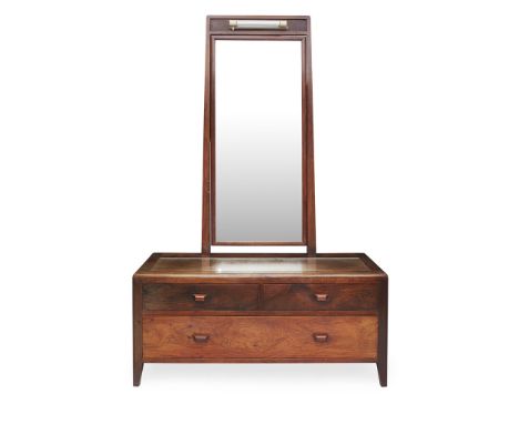 BETTY JOEL (1894-1985) FOR TOKEN FURNITURE ANDOMAN PADOUK WOOD DRESSING TABLE, CIRCA 1926 the top with inset glass preserve b