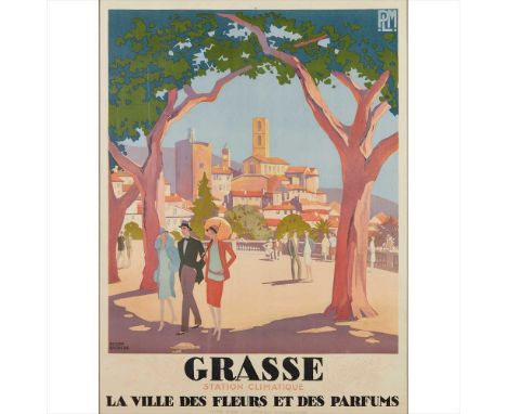 ROGER BRODERS (1883-1953) GRASSE lithograph, c.1930, condition A-; backed on linen, framed (Dimensions: 42½ x 30½ in. (108 x 