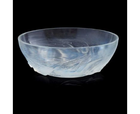 RENÉ LALIQUE (1860-1945) 'ONDINES' CLEAR AND FROSTED GLASS BOWL, INTRODUCED 1921 the exterior moulded with six floating femal