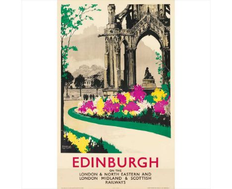FRANK HENRY MASON (1875-1965) EDINBURGH lithograph, condition A; backed on linen (Dimensions: 40 x 25 in. (101 x 63 cm.))(40 