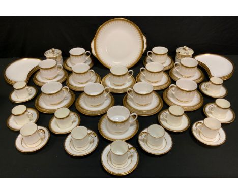 A Paragon Athena pattern coffee service , for twelve, comprising cups, saucers, side plates, bread and butter plates;  six Ro