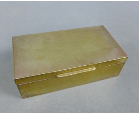 George v silver table cigarette box, with engine turned lid, Birmingham 1949,  16.5 x 9cm 
