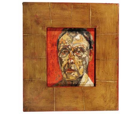 STEPHEN GODDARD (b.1959) Head and shoulders portrait of the artist's father, oil on board, 22 x 19cm