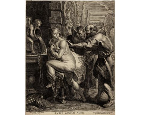 Peter Paul Rubens , Paulus Pontius - Susanna and the Elders - 1624  /  Description:  Susanna and the Elders; Susanna standing