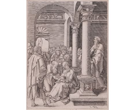 Ludwig Krug (1489-1532) -  Adoration of the Magi  /  Description:  The Adoration of the Magi; the Virgin and Child seated at 