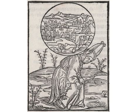 Master of the Haintz Narr (1498) - Of too much care  /  Description:  From 'Das Narrenshyff' published by Sebasitan Brandt in