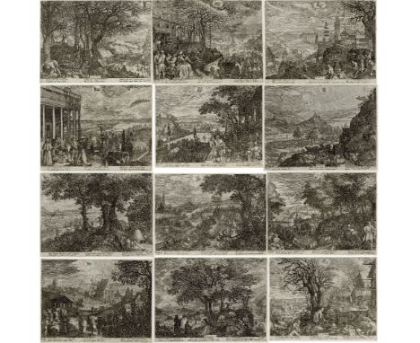Pieter Stevens II (1567-1624), Aegidius Sadeler II (1570-1629) - Series of the Months (12)  /  Description:  A series of twel