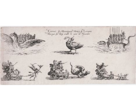Jacques Callot (1592-1635) - Entre de Henri de Lorraine - RRRR  /  Description:  This is an extremely rare plate for 'Le Comb