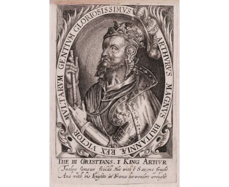 Willem van de Passe (1597-1636) - King Arthur, one of the nine worthies  /  Description:  The Christian hero King Arthur. Bus