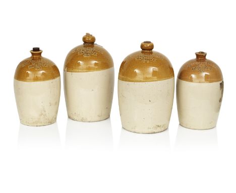 Two near pairs of Johnnie Walker, Kilmarnock, Portobello Stoneware jarsEarly 20th centuryThe first three gallon pair impresse