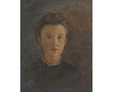 Phoebe Anna Traquair HRSA (1852-1936)Portrait of a girl, likely to be the artist's niece Ada Moss (1874-1934)signed with mono