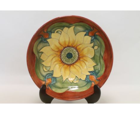 Moorcroft Pottery "Inca" pattern circular bowl, impressed and printed mark. 26cm (marked as a second).